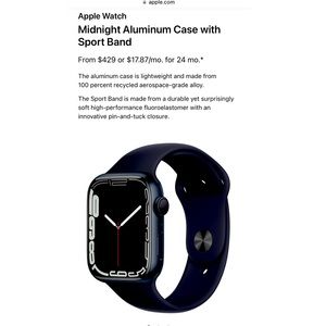 Brand New Apple Watch Series 7 (45mm)
Brand new in box. Never worn